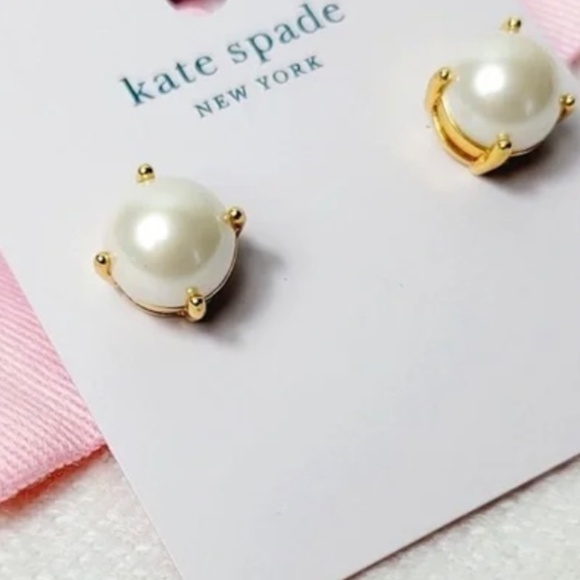 Kate Spade • Rise and Shine Pearl Earrings with Cubic Zirconia - Picture 2 of 4